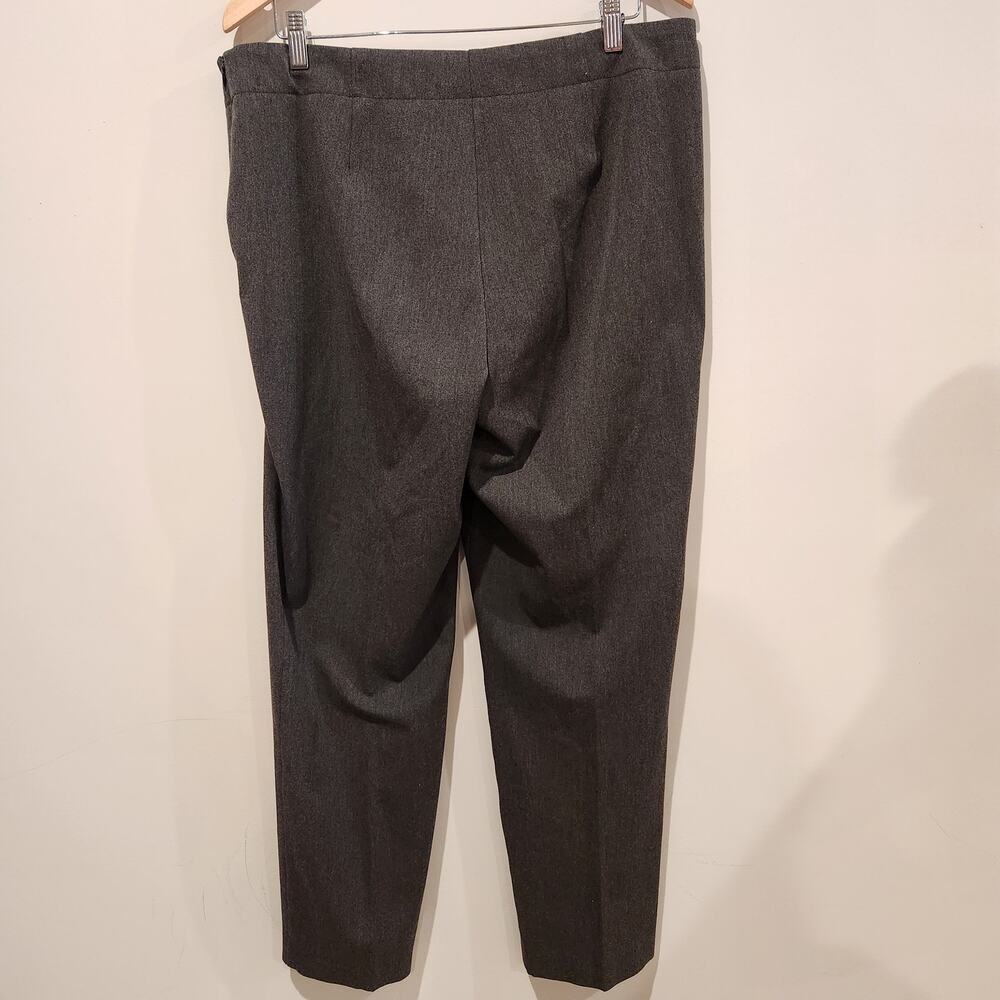 Talbots Womens Gray Heritage Straight Leg Side Zip Dress Pants Size 16 Stretch - Picture 5 of 11
